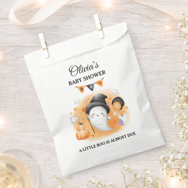 Halloween Baby Shower Favor Bags Cute Little Boo (Clipped)