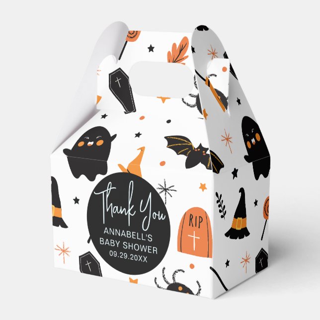 Halloween Baby Shower Favor Boxes (Front Side)