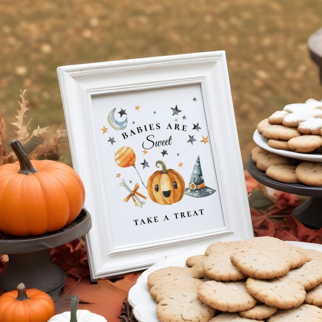 Halloween Baby Shower Favor Sign Little Boo (Creator Uploaded)
