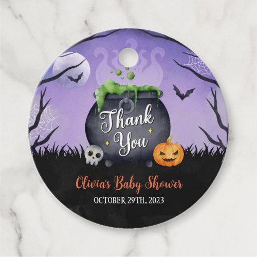Halloween Baby Shower Favor Tag