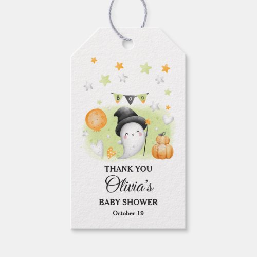 Halloween Baby Shower Favor Tag A Little Boo
