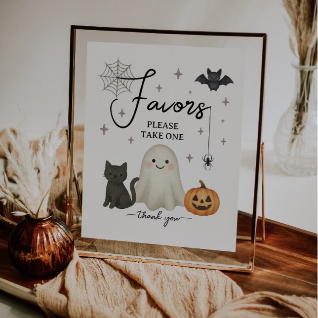 Halloween Baby Shower Favors Sign (Creator Uploaded)