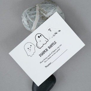 Halloween baby shower game diaper request enclosure card