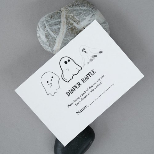 Halloween baby shower game diaper  request enclosure card