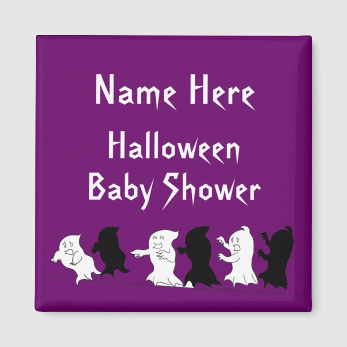 Halloween Baby Shower Ghost Magnets   Purple