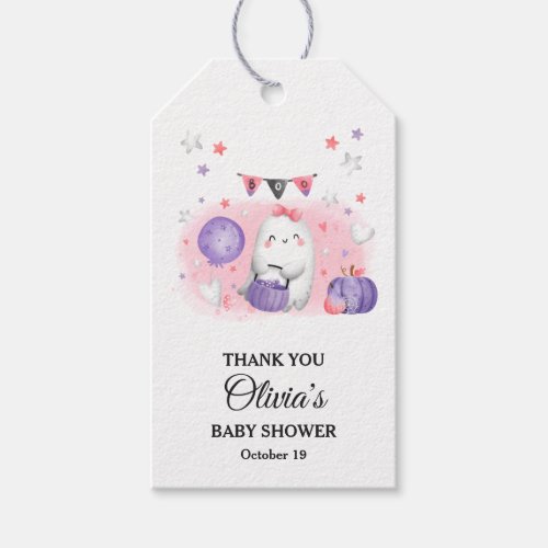 Halloween Baby Shower Girl Favor Tag A Little Boo
