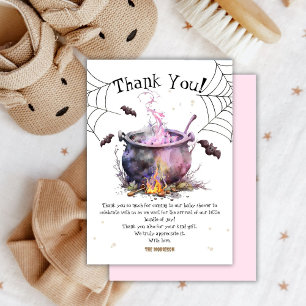 Halloween Baby Shower Girl Pink Thank You
