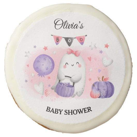 Halloween baby shower girl sugar cookies (Front)