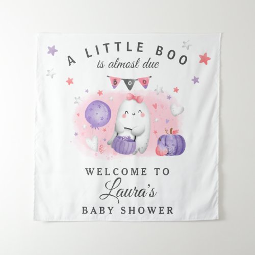 Halloween Baby Shower Girl Welcome Sign Tapestry