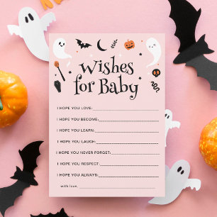Halloween Baby Shower Girl Wishes for Baby Card