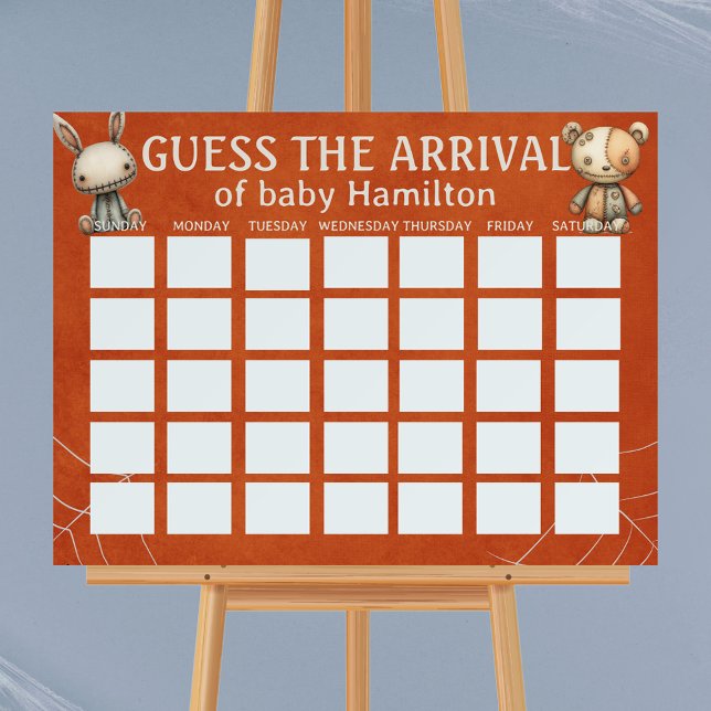 Halloween Baby Shower Guess Arrival Game Foam Board (Halloween Baby Shower Guess Arrival Game Foam Board)