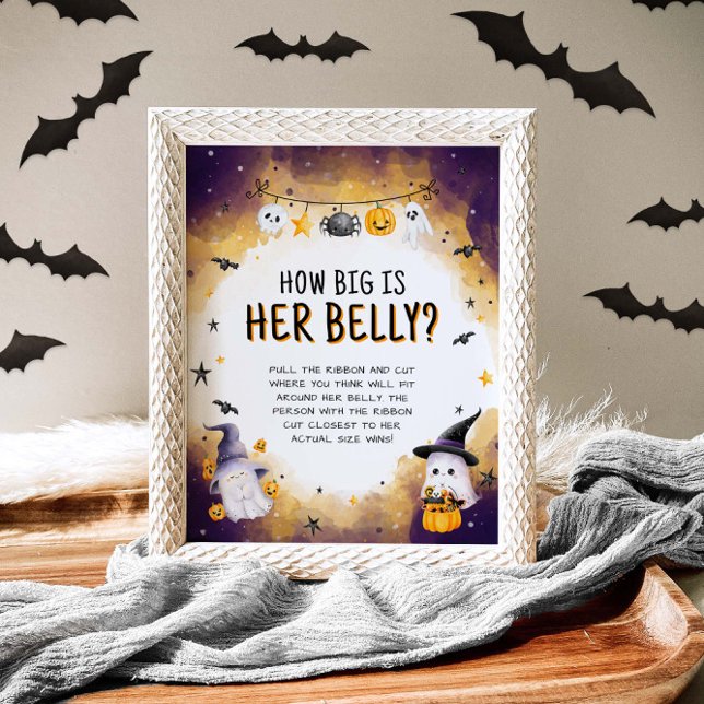 Halloween Baby Shower How Big is Her Belly Game Poster (Creator Uploaded)