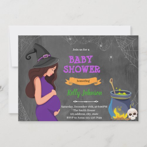 Halloween baby shower invitation 