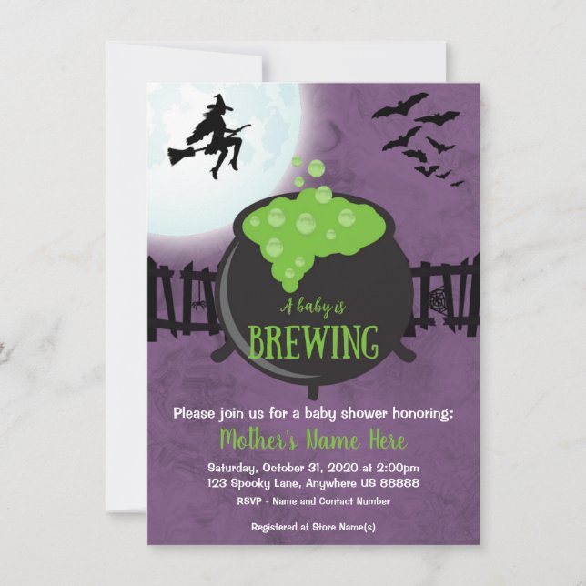 Halloween Baby Shower Invitation (Front)