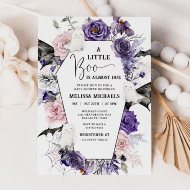HALLOWEEN Baby Shower Invitation, A Little Boo Invitation (Creator Uploaded)