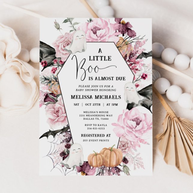 HALLOWEEN Baby Shower Invitation, A Little Boo Invitation (Creator Uploaded)