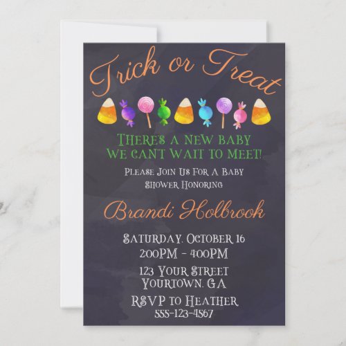 Halloween Baby Shower Invitation Fall Baby Shower Invitation