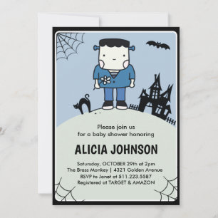 Halloween baby shower invitation October Cute