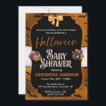 Halloween Baby Shower Invitation with bats<br><div class="desc">Personalized Halloween Baby Shower Invitation that is editable to your liking.</div>