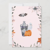 Halloween Baby Shower Invitation with Ghosts (Back)
