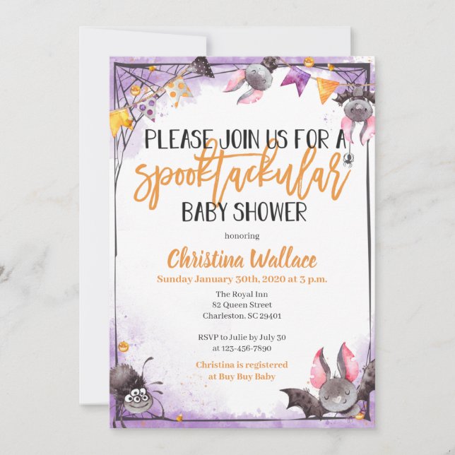 Halloween Baby Shower Invitations (Front)