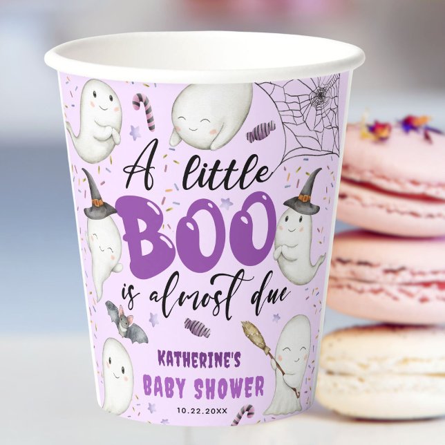 Halloween Baby Shower Little Boo Baby Shower Girl Paper Cups (Creator Uploaded)