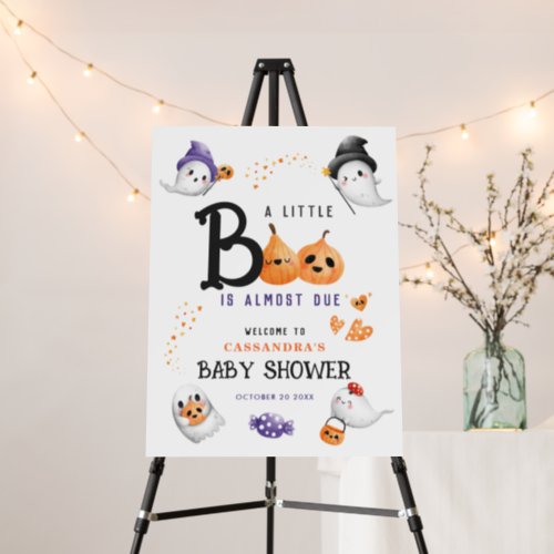 Halloween Baby Shower Little Boo Cute Welcome Foam Board