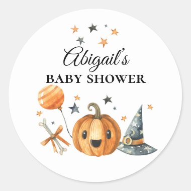 Halloween Baby Shower Little Boo is Due Sticker