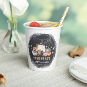 Halloween Baby Shower Little Boo Pumpkin Paper Cups