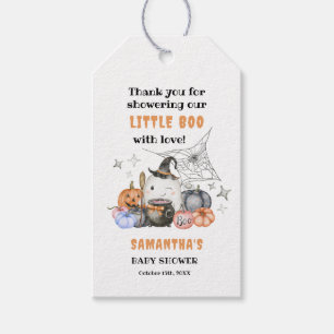Halloween Baby Shower Little Boo Pumpkin Thank You Gift Tags