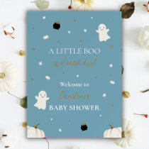 Halloween Baby Shower Little Boo Welcome Sign