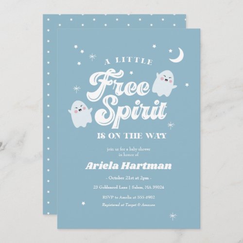 Halloween Baby Shower Little Free Spirit Invitatio Invitation