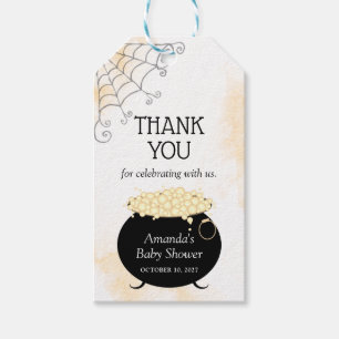 Halloween Baby Shower Neutral Witch Brew Thank You Gift Tags