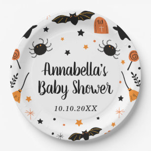 Halloween Baby Shower Paper Plates