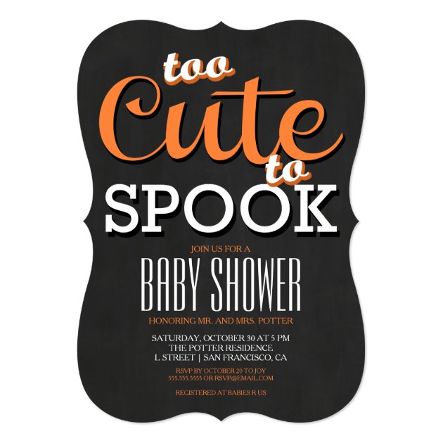 Halloween Baby Shower Party Invitation