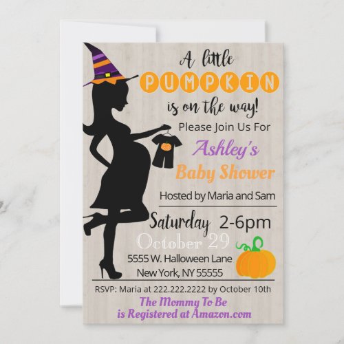 Halloween Baby Shower Party Invitation