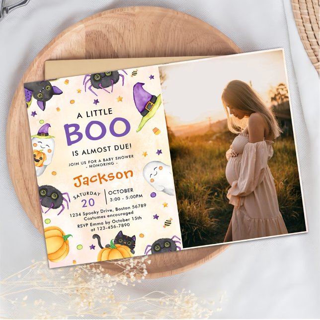 Halloween Baby Shower Party Photo Invitation (Creator Uploaded)