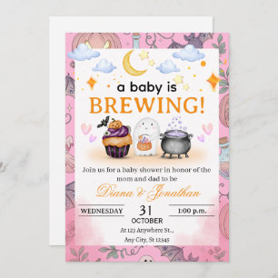 Halloween Baby Shower Personalized Invitation