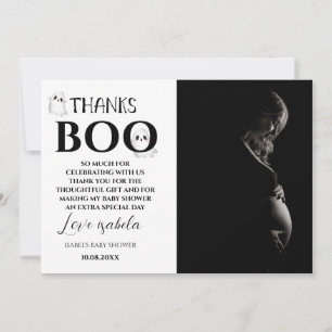 Halloween Baby Shower Photo Thank You Card