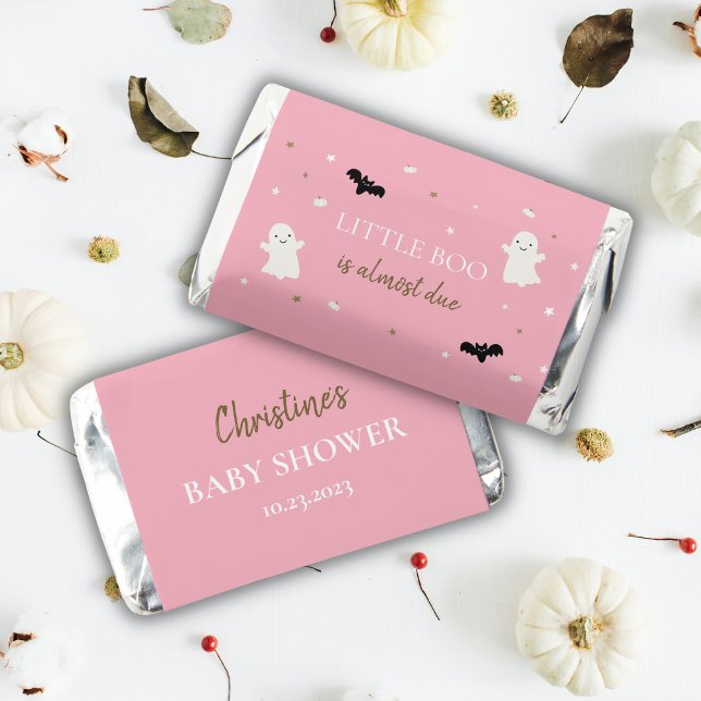 Halloween Baby Shower Pumpkin Little Boo Pink Hershey's Miniatures (Creator Uploaded)