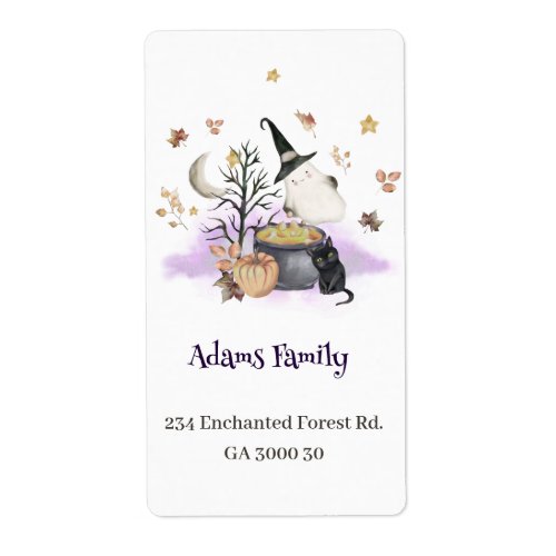 Halloween Baby Shower Return Address sticker