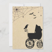 Halloween Baby Shower Spooky Gothic Invitation (Back)