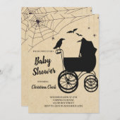 Halloween Baby Shower Spooky Gothic Invitation (Front/Back)