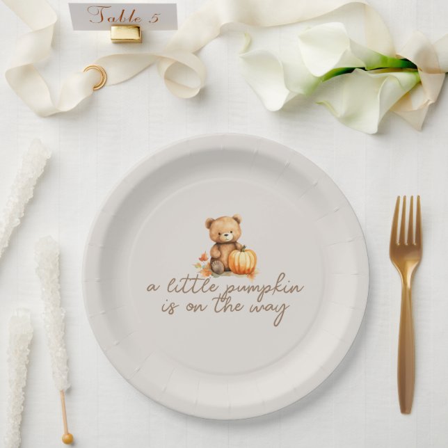 Halloween baby shower table set up: Paper Plates (Wedding)