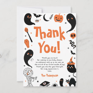 Halloween Baby Shower Thank You Card