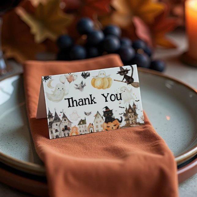 Halloween Baby Shower Thank You Card (Creator Uploaded)