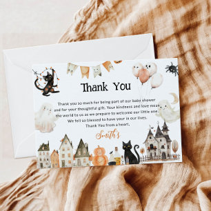 Halloween Baby Shower Thank You Card