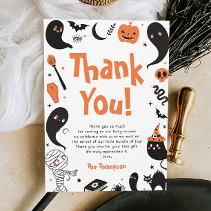 Halloween Baby Shower Thank You Card