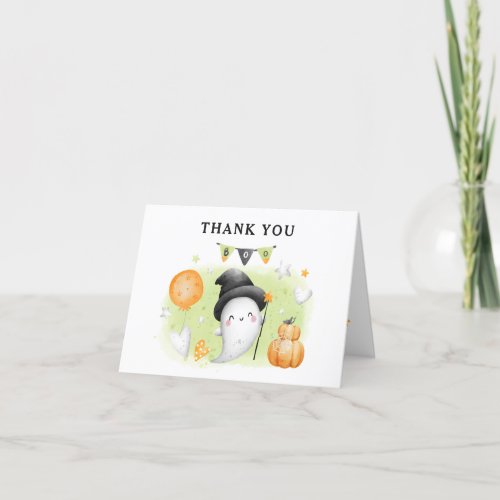 Halloween Baby Shower Thank You Card A Little Boo