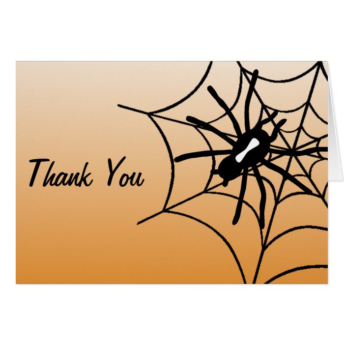 Halloween Baby Shower Thank You Cards   Orange